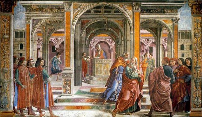 GHIRLANDAIO, Domenico Expulsion of Joachim from the Temple